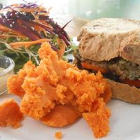 veggie burger at Greze Natural and Healthy in Phuket
