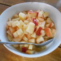Fresh fruit with Greek Yogurt at Greze Natural and Healthy in Phuket