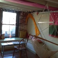 Cool seating for cupcake eating.  at Suecakes in Belfast