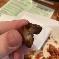 Inner shot of the chicharron - look at that texture!  at VSpot in Brooklyn