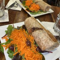 Beyond meat burrito  at VSpot in Brooklyn