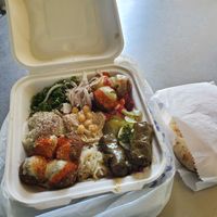 Falafel Combo - add baba ghannouj and pita at Falafelle in Belmont