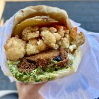 Sun-dried tomato sauce was soooo good.  at Falafelle in Belmont