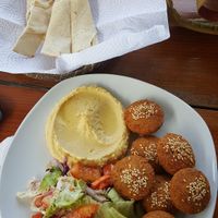 Falafel Plate at Ana's Genies in Caye Caulker