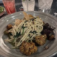 Vegan pesto lemon pasta with pistachios and cauliflower   at Disneyland - Blue Bayou in Anaheim