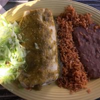 Vegan burrito with salsa at Disneyland - Rancho del Zocalo in Anaheim