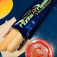 Breadsticks are vegan at Disneyland - Alien Pizza Planet in Anaheim