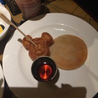 Ask the chef upon arrival for vegan pancakes and mickey shaped. They are not on the buffet so they are custom-made to order. at Disneyland - Storytellers Cafe in Anaheim
