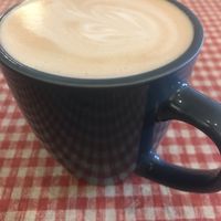 Oat milk latte at Gone Eatery in Whistler