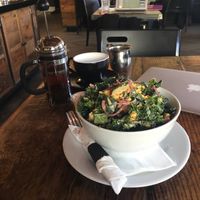 Really yummy corn salad  at Habitat Coffee Shop in Los Angeles