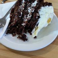 Vegan gluten free sweet potato, buckwheat and ginger cake at Cafe 68 at Cycle Heaven in York