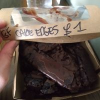 "leftover" cake edges! at Bonobo Cafe in Aberdeen