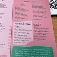 Menu at Bonobo Cafe in Aberdeen