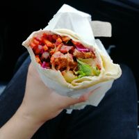 seitan kebab wrap at Bonobo Cafe in Aberdeen