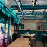 Rooftop seating  at Bonobo Cafe in Aberdeen