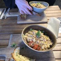 vegan macaroni cheese  at Bonobo Cafe in Aberdeen