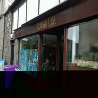 outside at Bonobo Cafe in Aberdeen