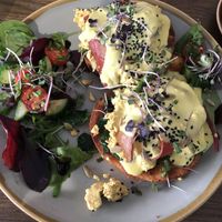 Our delicious breakfast at Bonobo Cafe in Aberdeen