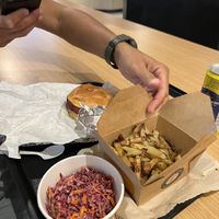 Coleslaw and fries  at Copper Branch - Mont-Royal in Montreal