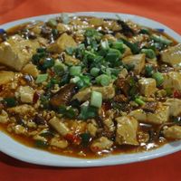 tofu based meal at Año Nuevo in Granada