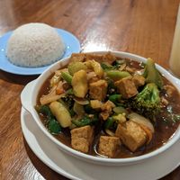 "Vegetarian tofu" at Año Nuevo in Granada