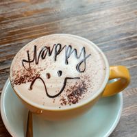 Happy is here and now: this is the best vegan hazelnut chocolate in town ❤️ at LN Fortunate Coffee in Hong Kong Island