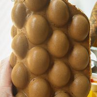 Vegan egg waffles!!! Life is complete. at LN Fortunate Coffee in Hong Kong Island