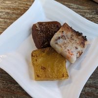 Assorted Lunar New Year cakes at LN Fortunate Coffee in Hong Kong Island