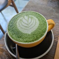 Matcha with soy (I think it was soy) at LN Fortunate Coffee in Hong Kong Island