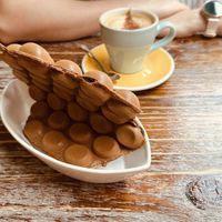 Chocolate Bubble Waffle  at LN Fortunate Coffee in Hong Kong Island