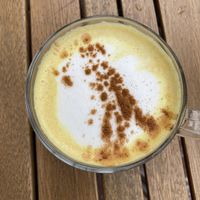 Turmeric Froth latte   Amazing! at Under the Mango Tree in Miami Beach