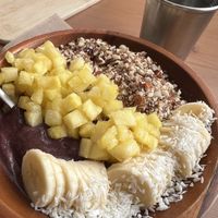 Ginger pineapple açaí bowl  at Under the Mango Tree in Miami Beach