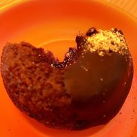 Cute little vegan donut that we ate half of before remembering to take a pic  at Under the Mango Tree in Miami Beach
