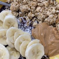 Superfood Açai Bowl with peanut butter and coconut nectar.  at Under the Mango Tree in Miami Beach