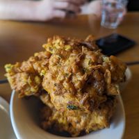 Veggie fritters at Slow Cuts in Arrowtown