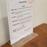 Menu (Oct 2021) at Thenga Cafe in London