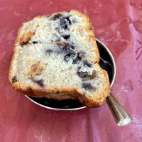 Blueberries banana bread   at Thenga Cafe in London