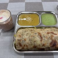 Stuffed with potato masala, lettuce and bhaji  at Thenga Cafe in London