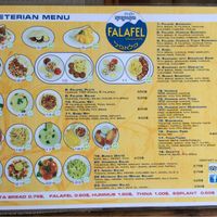 vegetarian menu at Falafel Sihanoukville in Sihanoukville