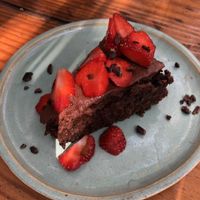 Strawberry cake at Zest in Palolem