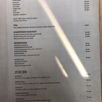 Menu at Zest in Palolem
