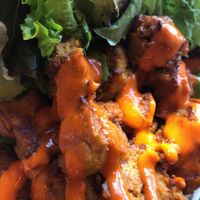 This was the best meal! Their hot wings and salad  at Firefly Cafe and Outpost in Boyertown