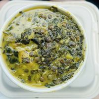 Vegan spinach dal  at Umeke Market in Honolulu