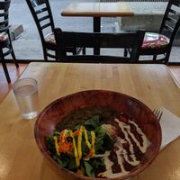 Lunch plate with chilli and kalo stew at Umeke Market in Honolulu