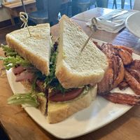 Vegan sandwich - big blocks of flavorless tofu left much to be desired.   at Groundswell in St Paul