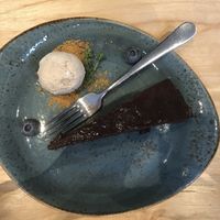 Browny with ice cream  at Aparaat in Tartu