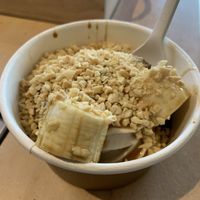 Peanut butter flavour with butterscotch banana and crushed peanuts. Yummmm! at goje in Yarraville