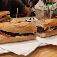 With lentil patty at K2 in Bilbao