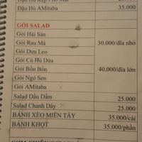 menu 3/6 at Amitaba in Ho Chi Minh City