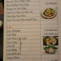 menu 6/6 at Amitaba in Ho Chi Minh City